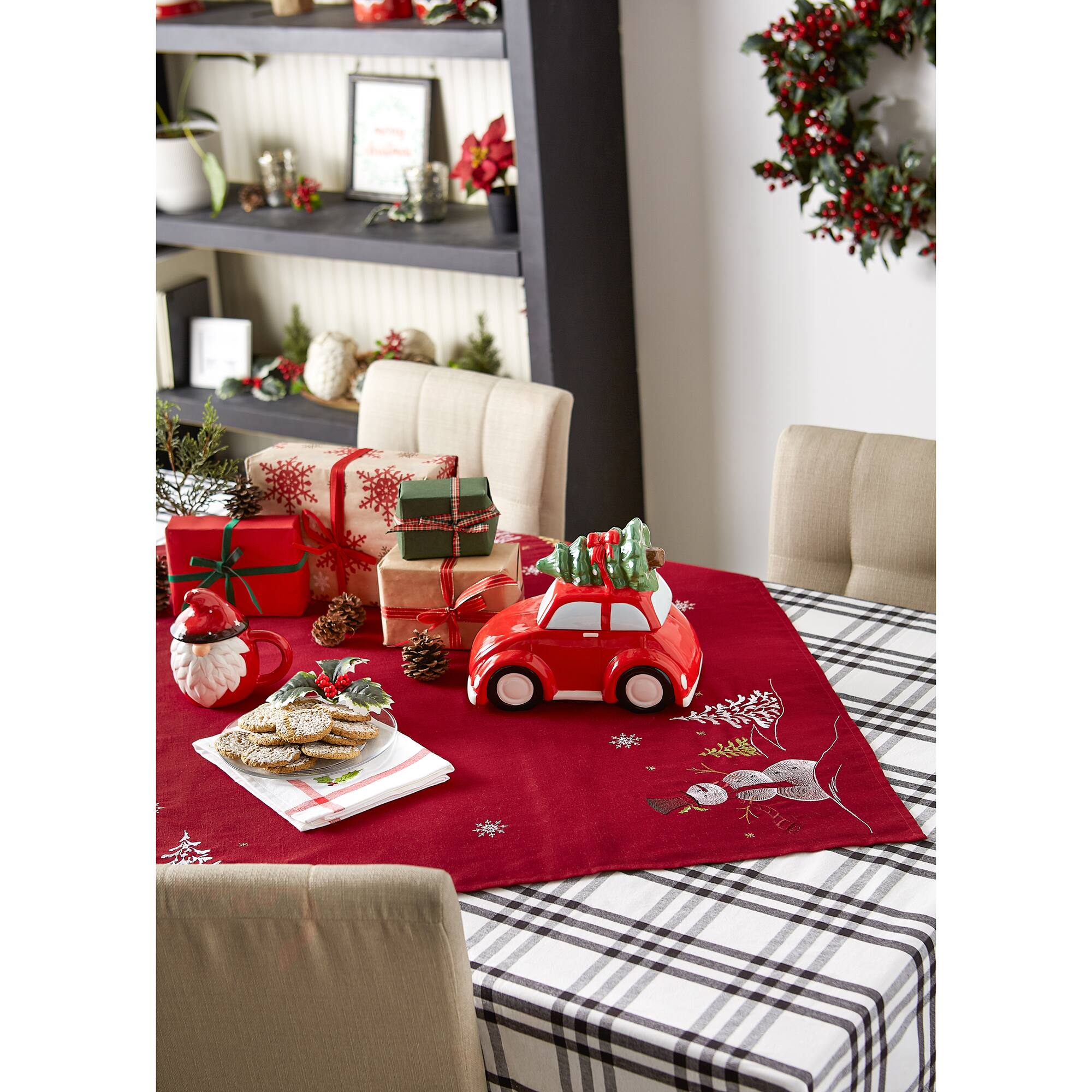 DII® 40" Embroidered Snowman Table Topper